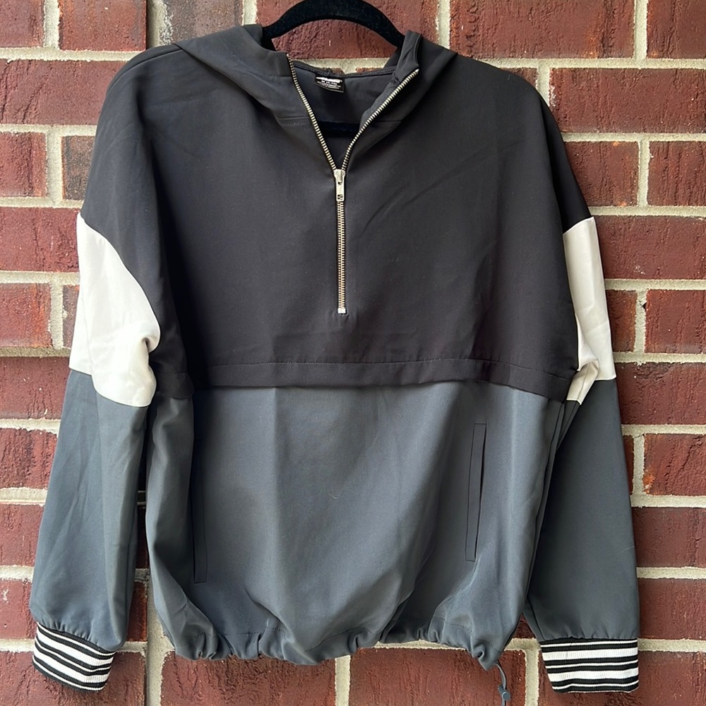 Avis 3/4 zip hooded long sleeve beautiful jacket